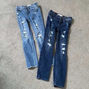 😁 EUC $25/ea Abercrombie kids high rise jean jeggings